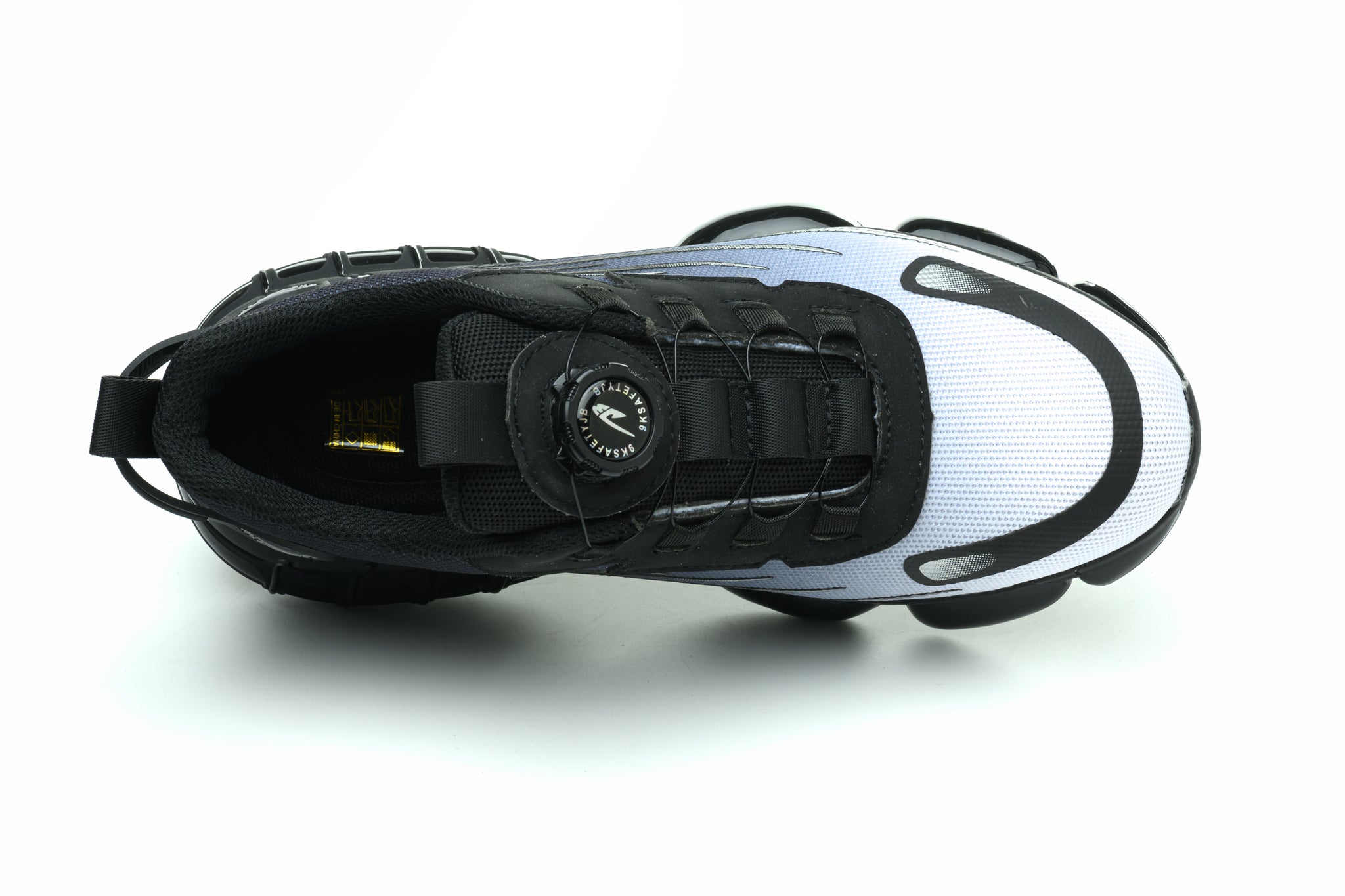 Fanmalls S3 Ultraleichte, verschleißfeste Sicherheitsschuhe mit Stahlkappe-Drehschnalle-40