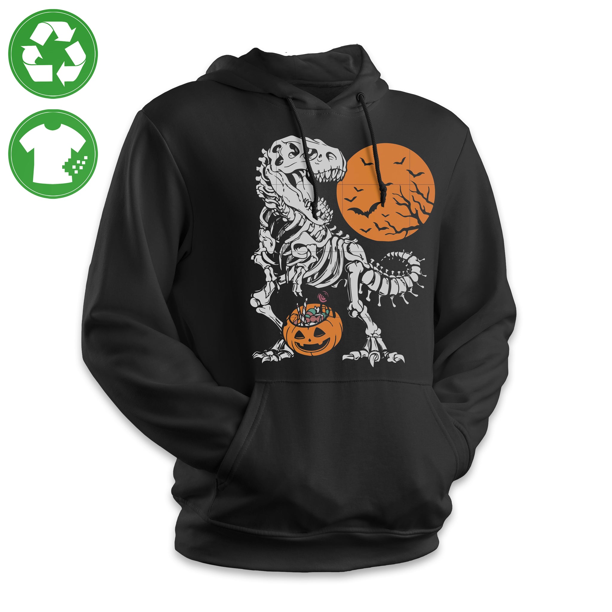 Halloween Totenkopf Dinosaurier Hoodie