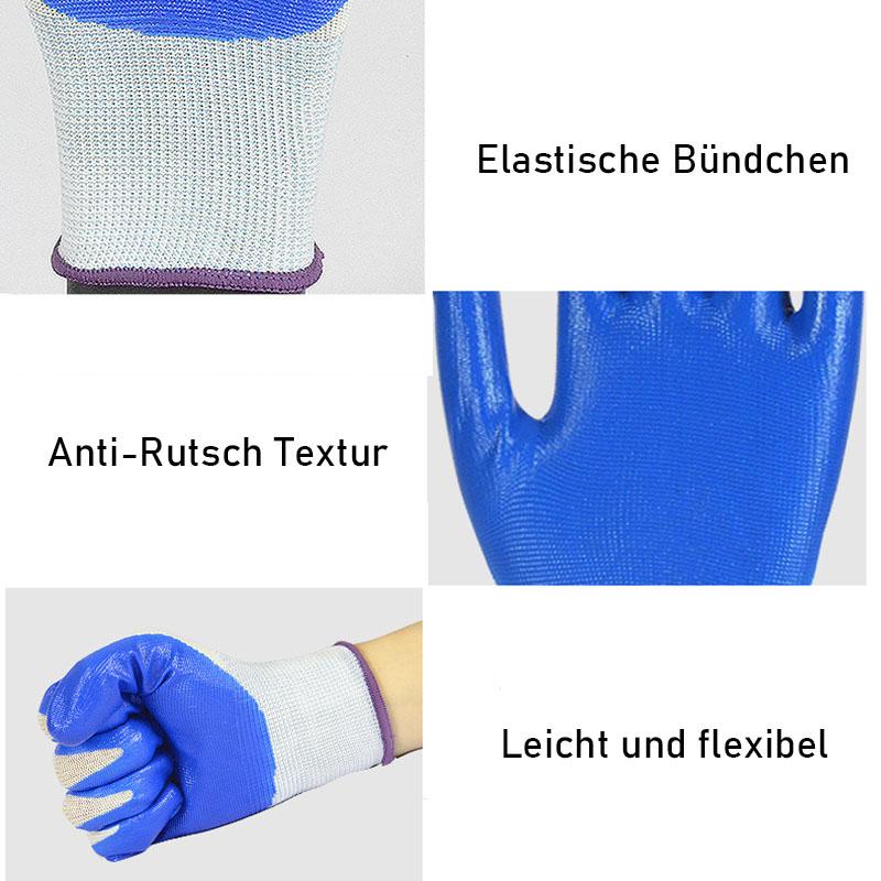 Nitrilbeschichtete verschleißfeste rutschfeste Baustellenarbeitsschutzhandschuhe