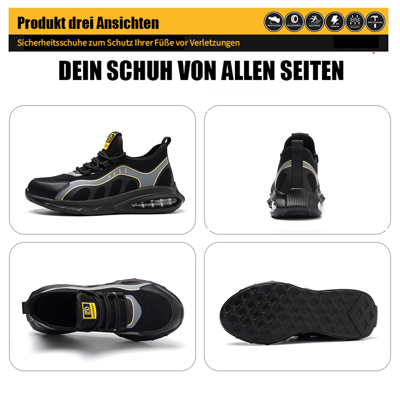 Fanmalls Sicherheitsschuhe Leichte Arbeitsschuhe Sportliche Atmungsaktive Stahlkappenschuhe