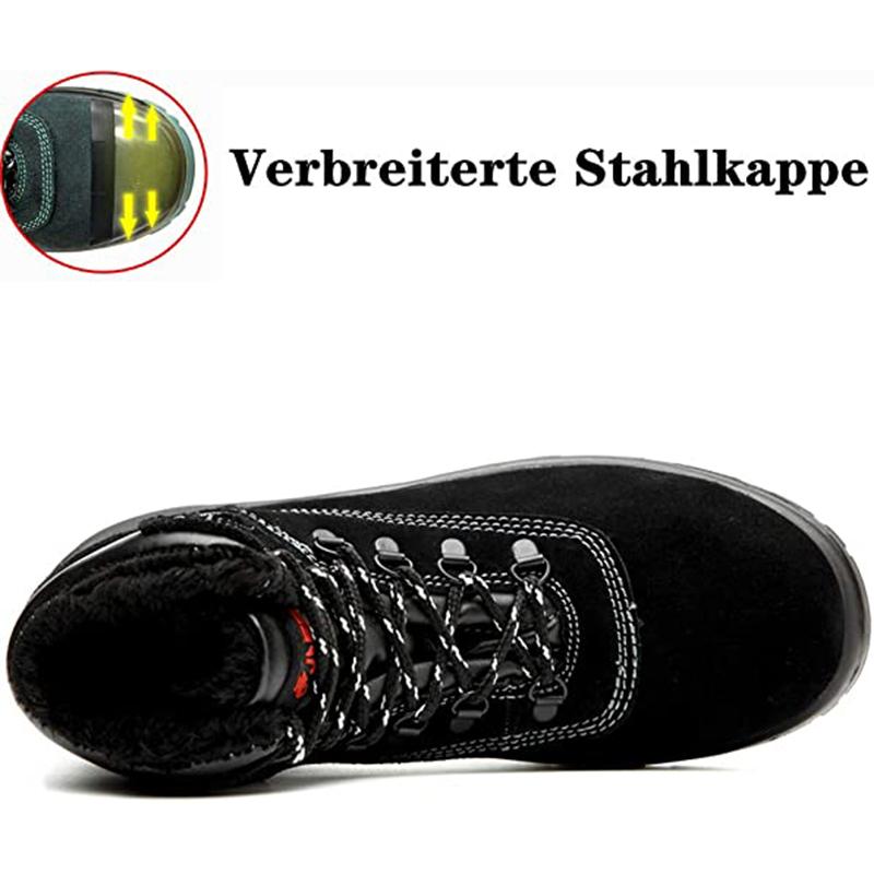 S3 Wasserdicht Arbeitsschuhe Stahlkappe Schutzschuhe Warm Gefüttert Sicherheitsstiefel